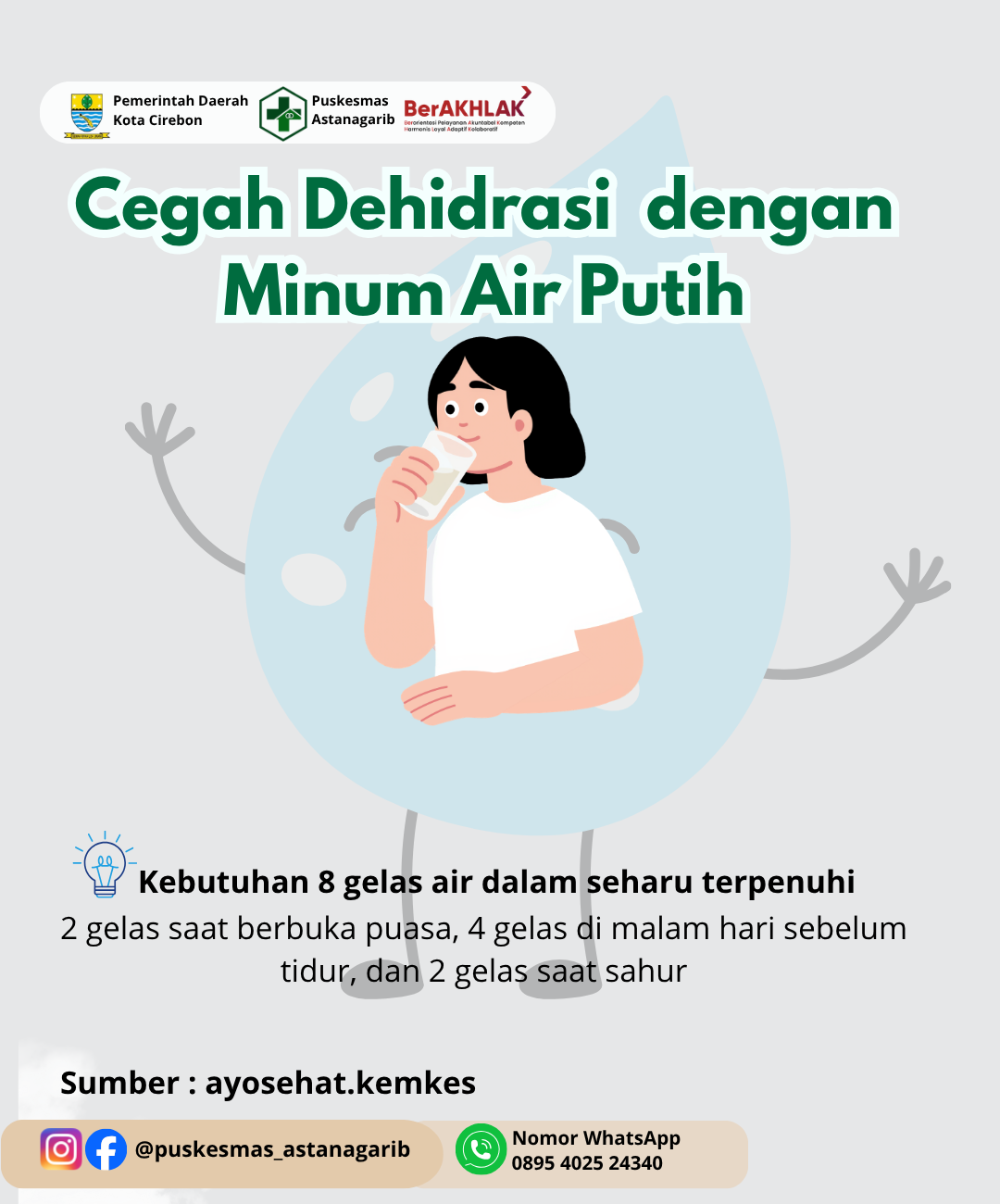 Cegah Dehidrasi dengan Minum Air Putih