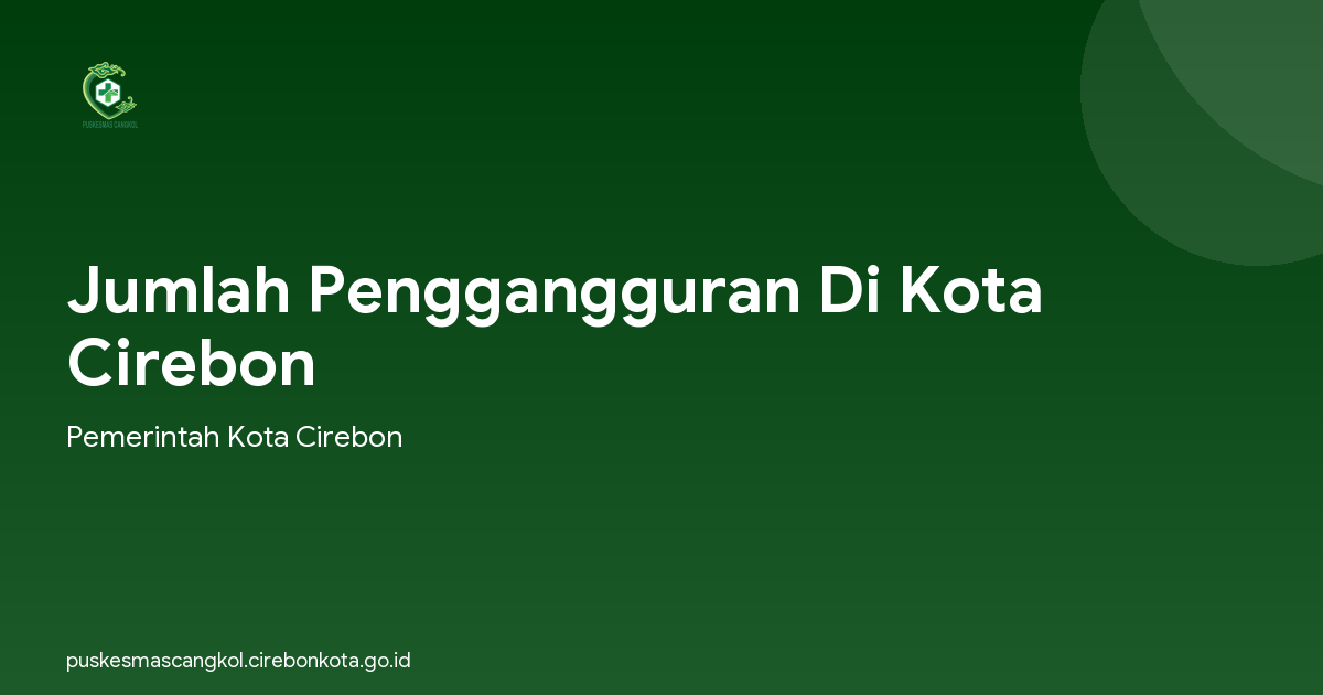 Jumlah Penggangguran Di Kota Cirebon