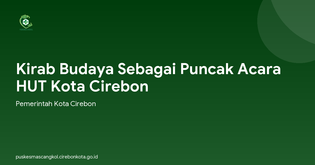 Kirab Budaya Sebagai Puncak Acara HUT Kota Cirebon