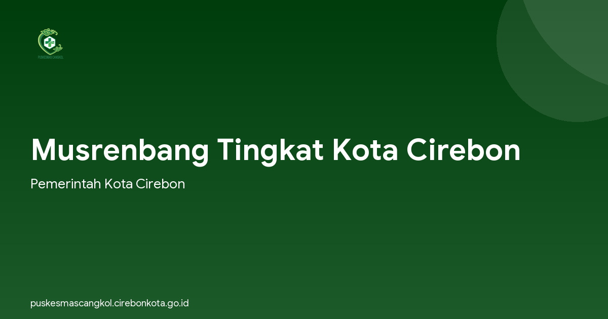 Musrenbang Tingkat Kota Cirebon