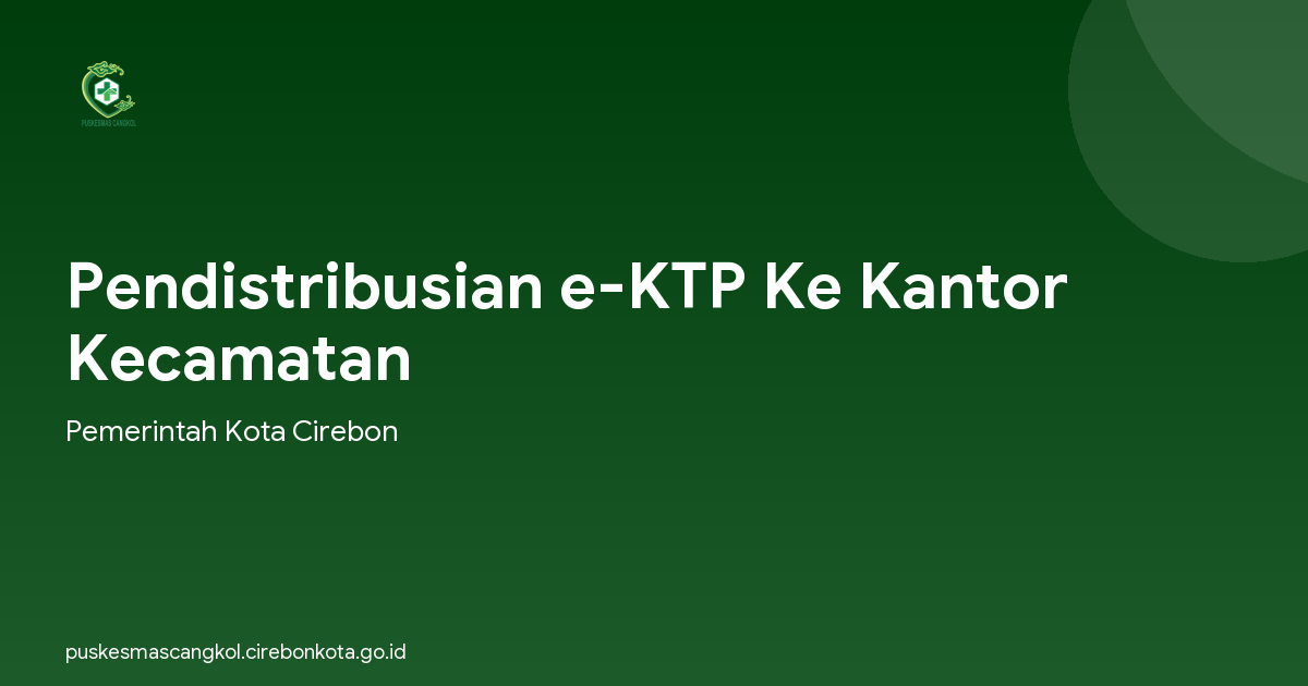 Pendistribusian e-KTP Ke Kantor Kecamatan