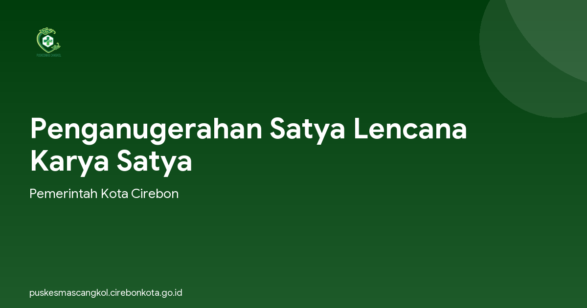 Penganugerahan Satya Lencana Karya Satya