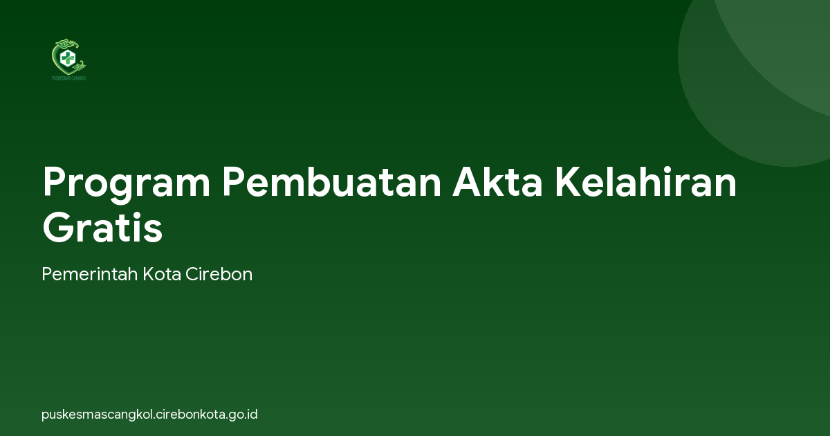 Program Pembuatan Akta Kelahiran Gratis