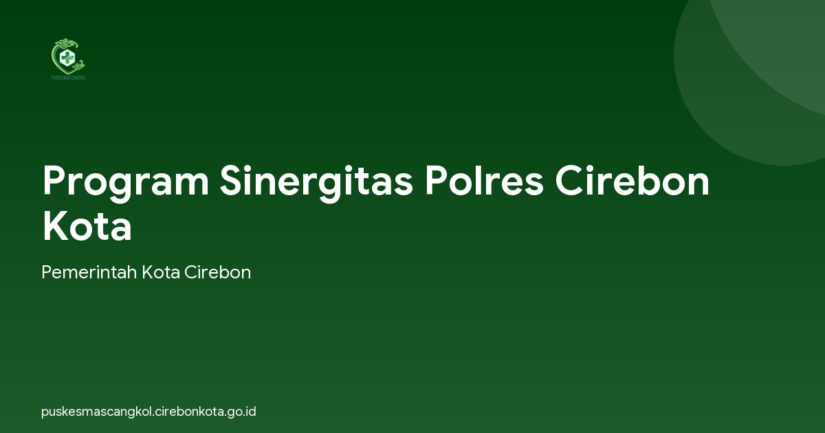 Program Sinergitas Polres Cirebon Kota