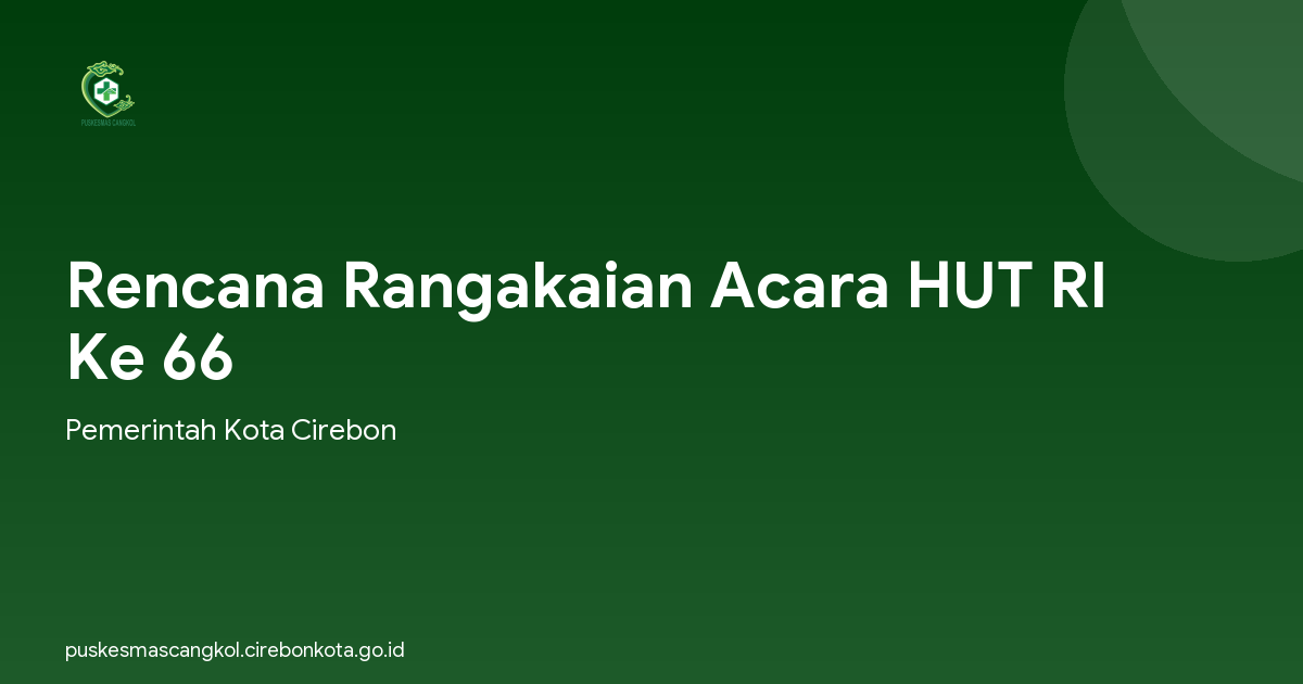 Rencana Rangakaian Acara HUT RI Ke 66