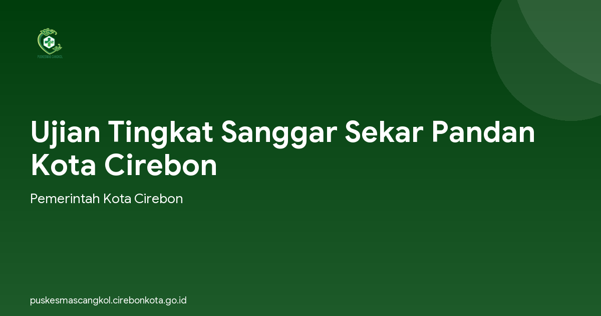 Ujian Tingkat Sanggar Sekar Pandan Kota Cirebon